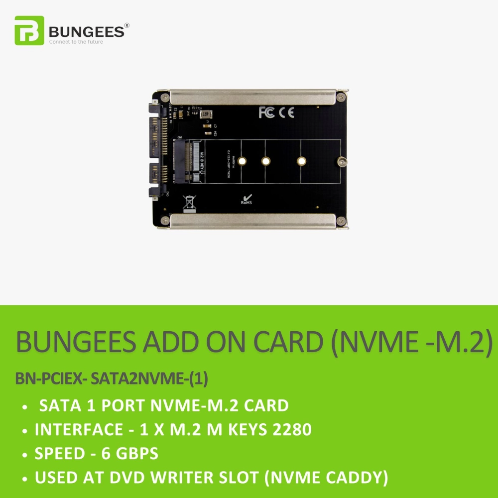 Bungees NVMe Caddy For Laptop SATA To M.2 Slot view 2